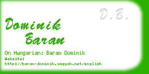 dominik baran business card